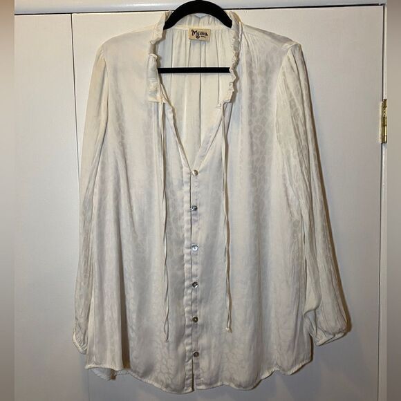 SHOW ME YOUR MUMU Alicia Tunic Wild Cheetah White Women’s Size Small - Picture 5 of 9